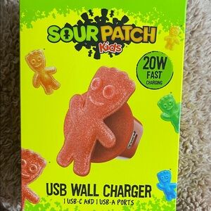 Sour Patch Kids Red USB Wall Charger NIB